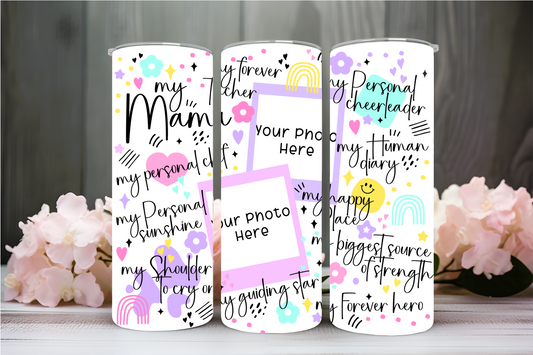 Personalized 2 Photo Mother's Day 20oz Stainless Steel Tumbler
