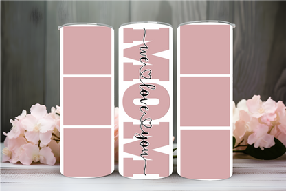 Personalized 9 Photo Mother's Day 20oz Stainless Steel Tumbler