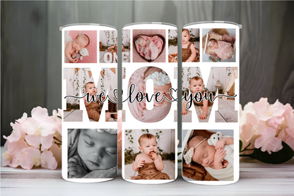 Personalized 11 Photo Mother's Day 20oz Stainless Steel Tumbler