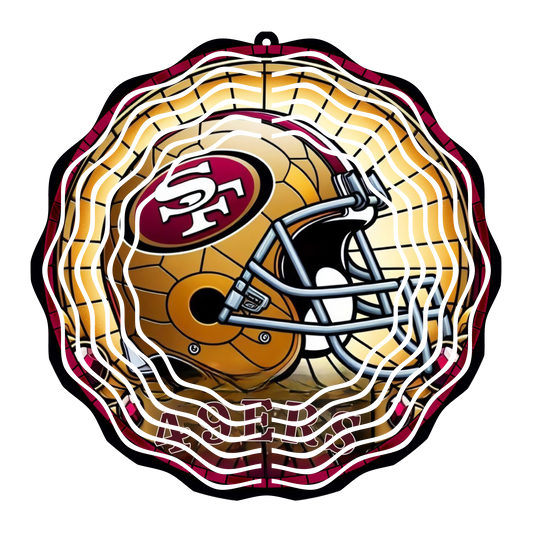 49ers Stained Glass 8" Wind Spinner