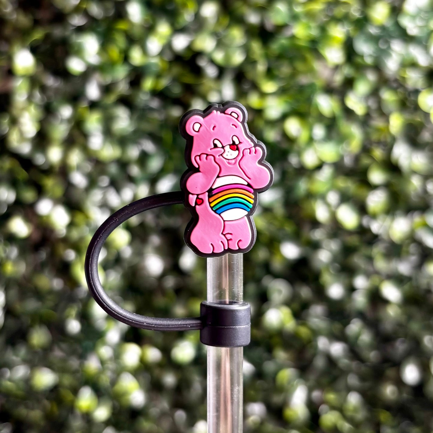 Pink Care Bear Straw Topper