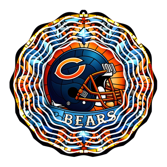 Bears Stained Glass 8" Wind Spinner