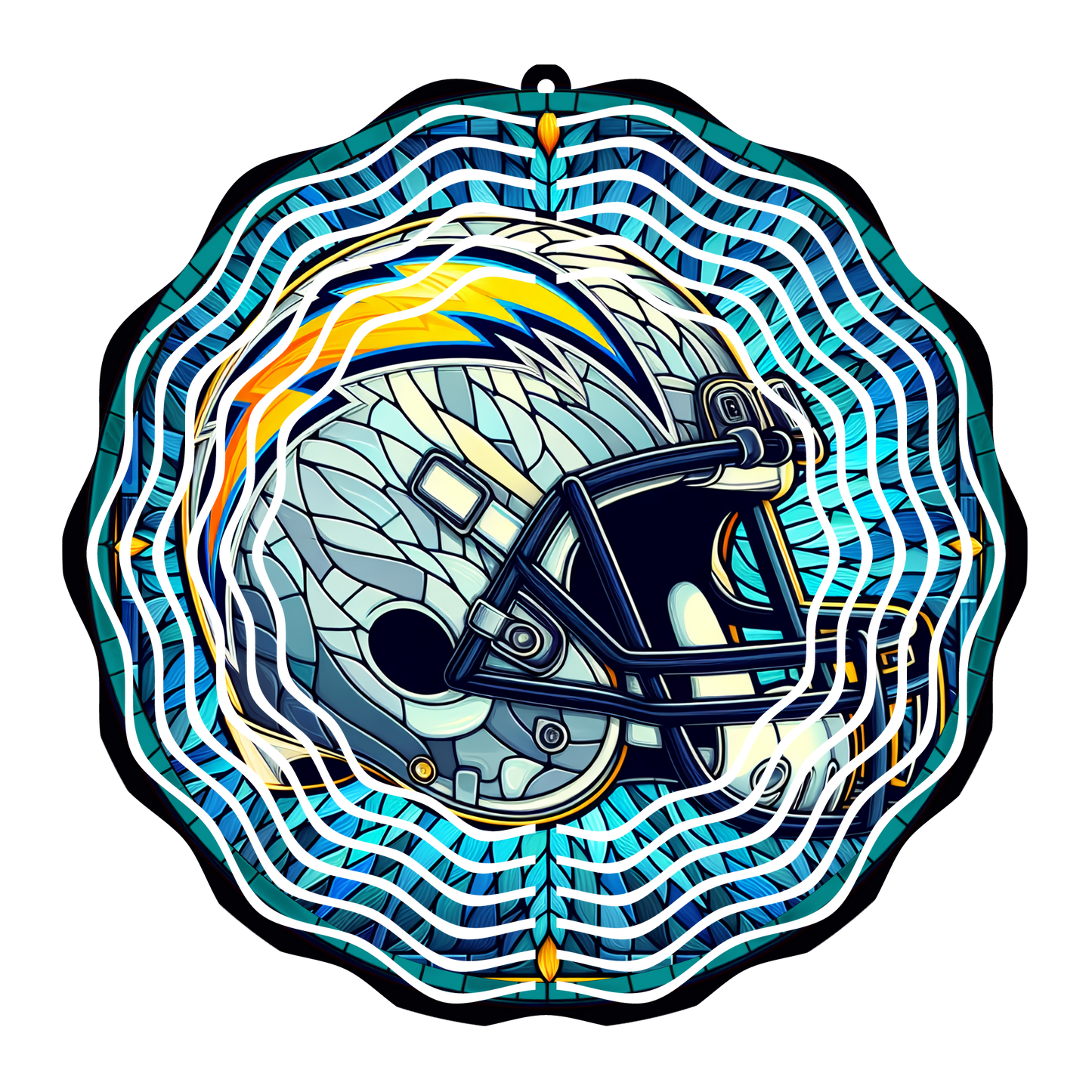 Chargers Stained Glass 8" Wind Spinner