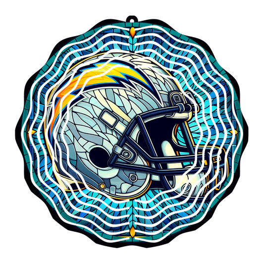 Chargers Stained Glass 8" Wind Spinner