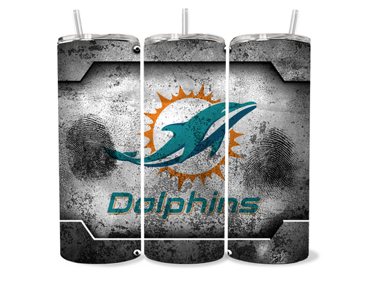 Dolphins 20oz Stainless Steel Tumbler