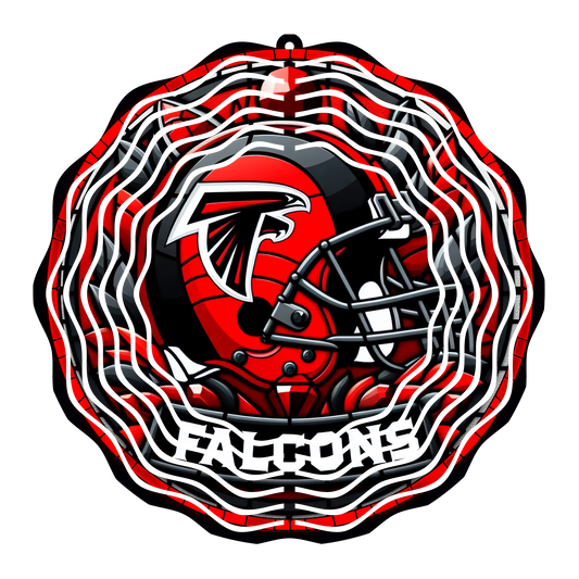 Falcons Stained Glass 8" Wind Spinner