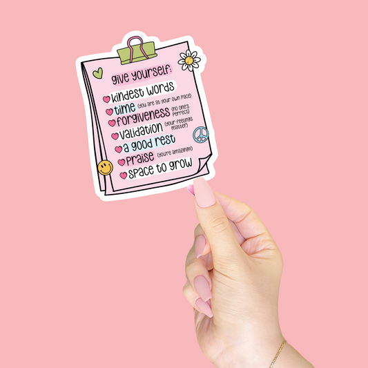 Give Yourself ... List Sticker