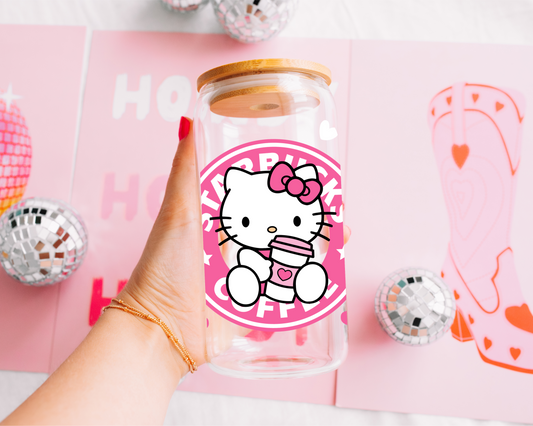 Hello Kitty Starbucks 16oz Libbey Glass