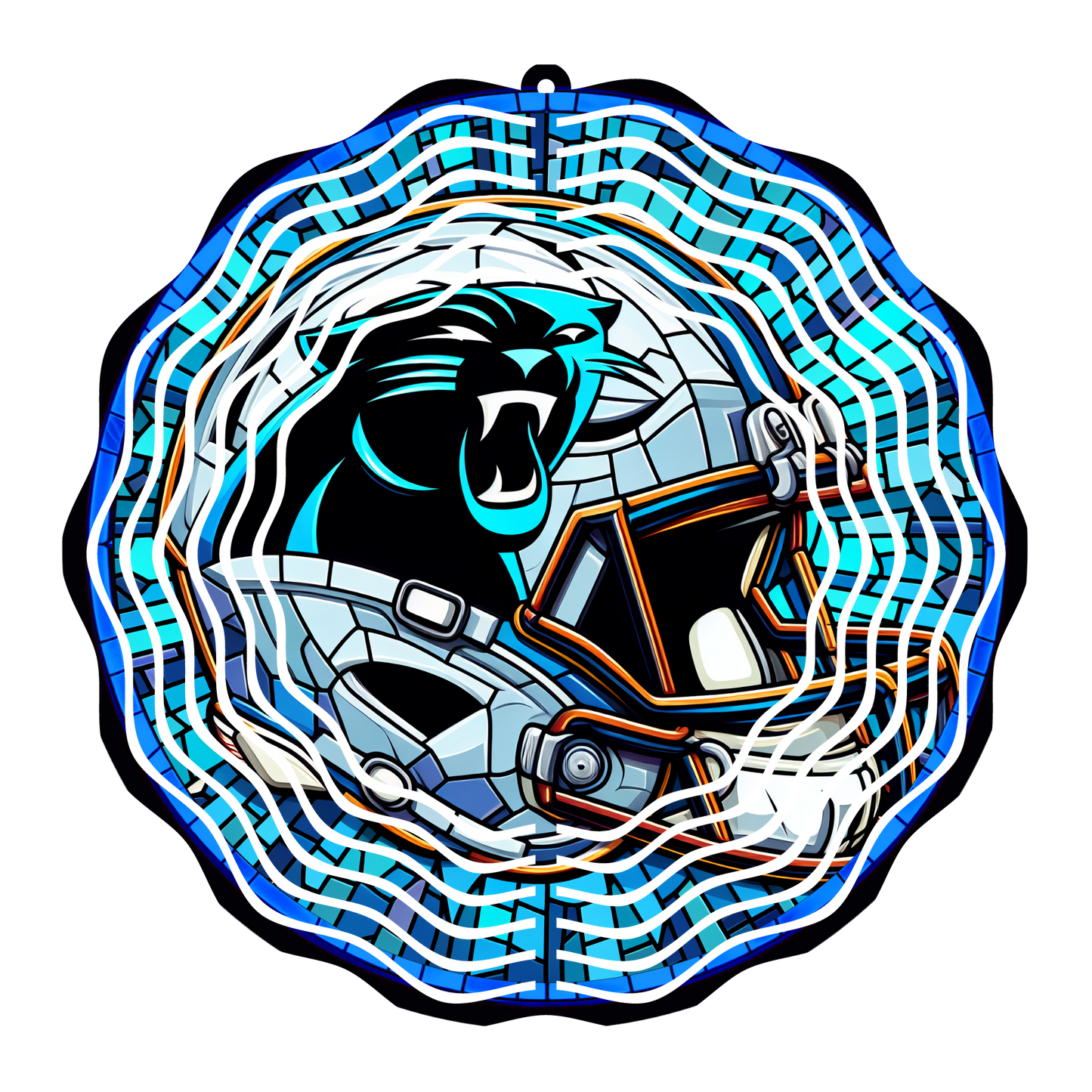 Panthers Stained Glass 8" Wind Spinner