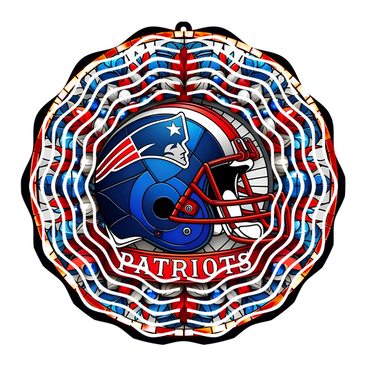 Patriots Stained Glass 8" Wind Spinner