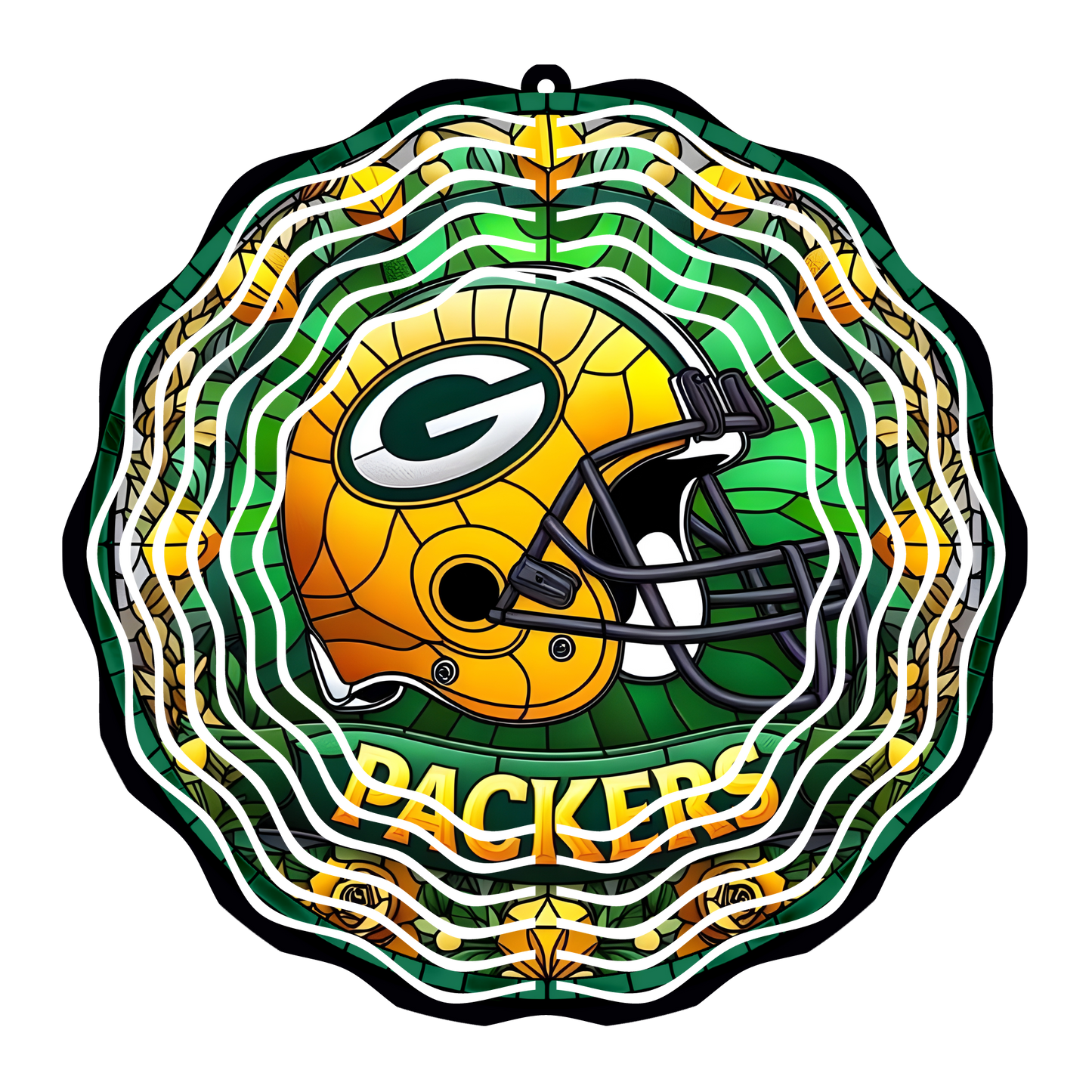 Packers Stained Glass 8" Wind Spinner