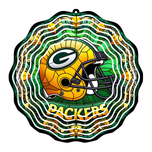 Packers Stained Glass 8" Wind Spinner