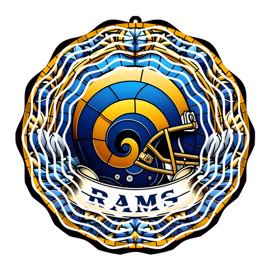 Rams Stained Glass 8" Wind Spinner