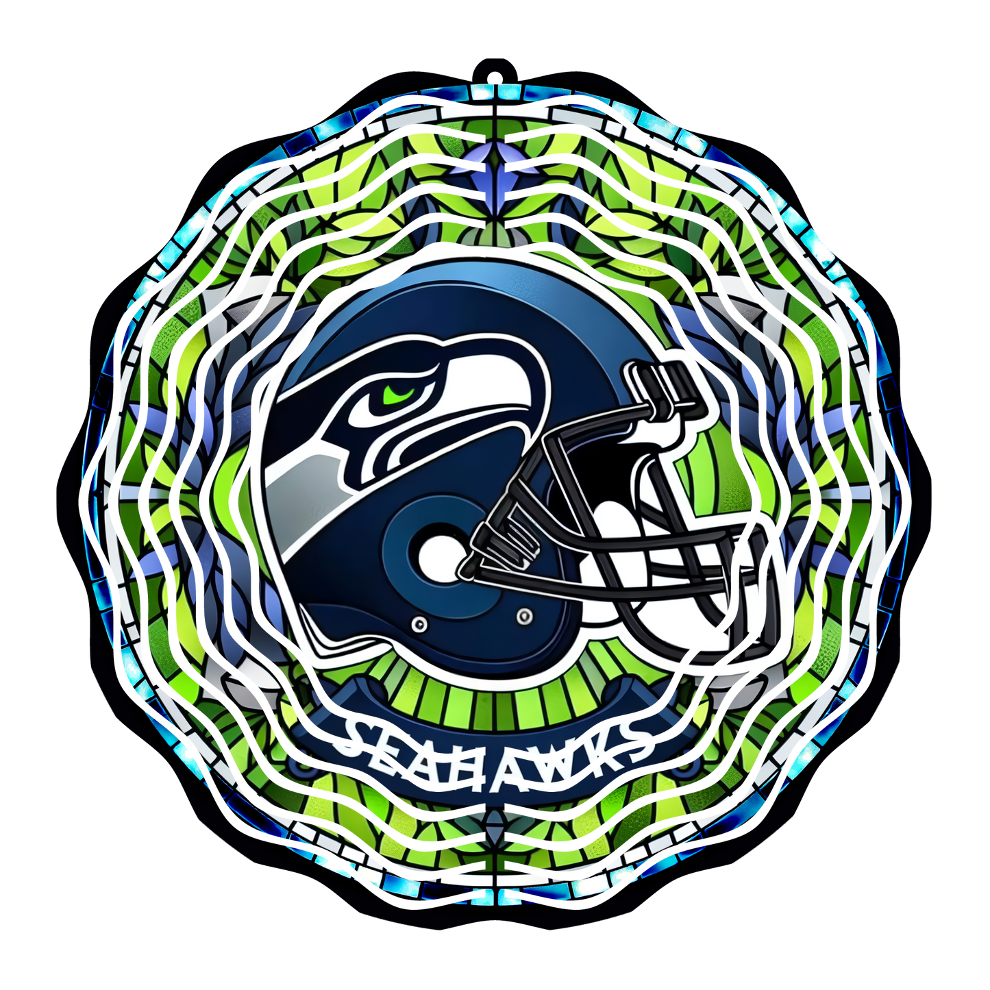 Seahawks Stained Glass 8" Wind Spinner