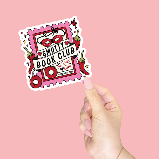 Smutty Book Club Admit One Ticket Sticker